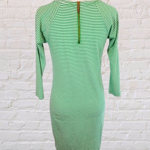Michael Kors Striped Green Fitted Dress. XS - Picture 5 of 11